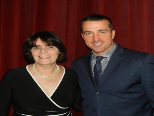 DA Marian Ryan and guest speaker Chris Herren, former NBA Player (photo from Marian Ryan's office)