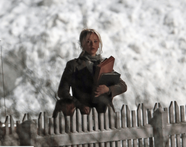 Jennifer Lawrence on 'Joy' set in Wilmington in February (from @JenLawUS on Twitter)