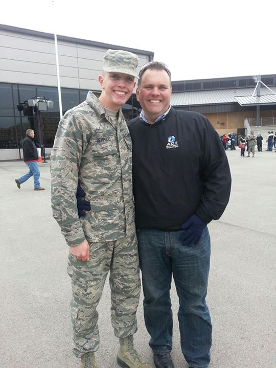 Kyle Repucci with his father Mark Reppucci
