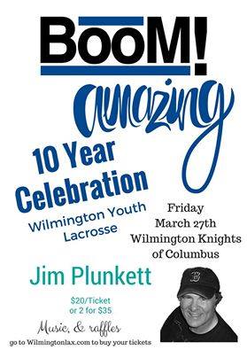 Wilmington Youth Lacrosse Anniversary Party Flyer
