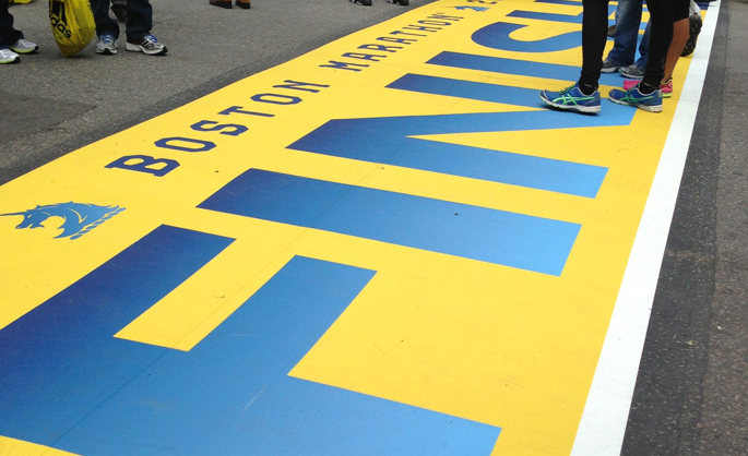 Boston Marathon Finish Line (image from http://beta.worldcat.org)