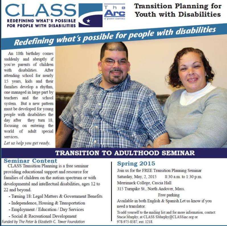 CLASS Transition Planning For Adults Flyer