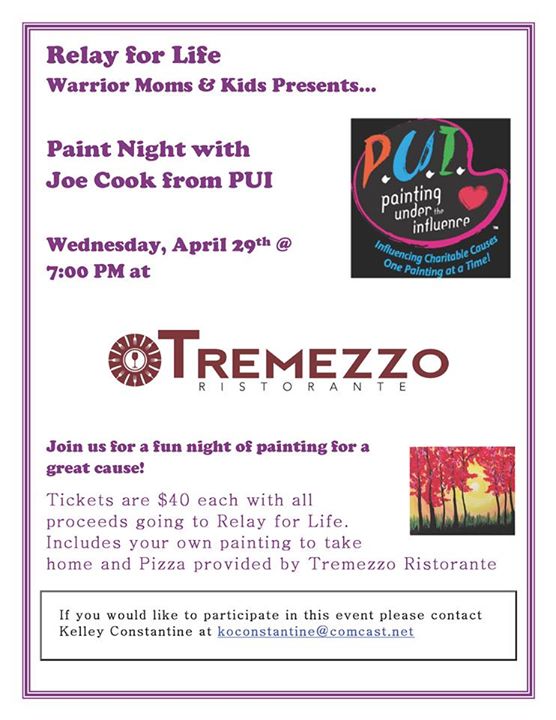 Warrior Moms & Kids -- Paint Night with Joe Cook from PUI