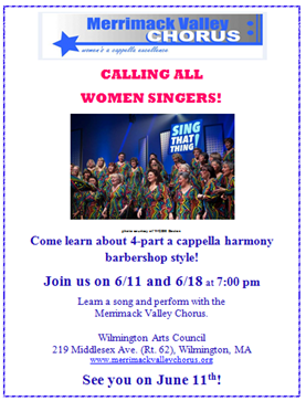 Merrimack Valley Chorus Flyer