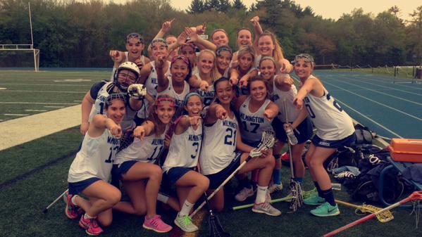 WHS Varsity Girls Lacrosse after this first win.