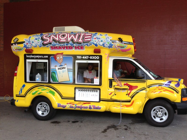 The popular Snowie Bus joins the crowd at this year’s on Friday, June 19th Relay For Life of Wilmington.  This well-known food truck appeals to all ages.  People purchase a snow cone and then add and mix their own flavors.  The American Cancer Society Relay event starts at 5:30 PM at the Middle School.