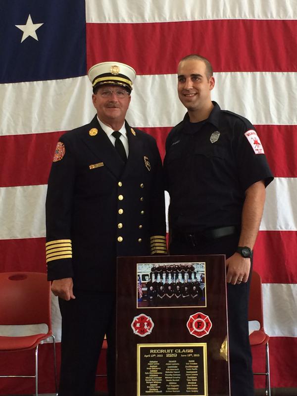 Wilmington Fire Chief Rick McClellan and Wilmington Firefighter Ryan Quigley