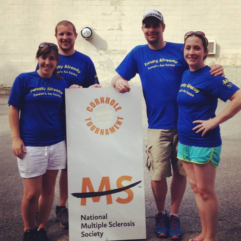 Team Sweaty Already: Shelley Kresser (Hardimon), Erik Kresser, Brian Tonello, Tara Tonello (Hardimon) 