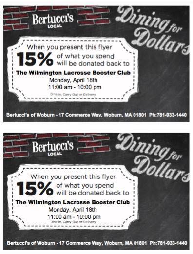 Wilmington Lacrosse Bosster Bertuccis