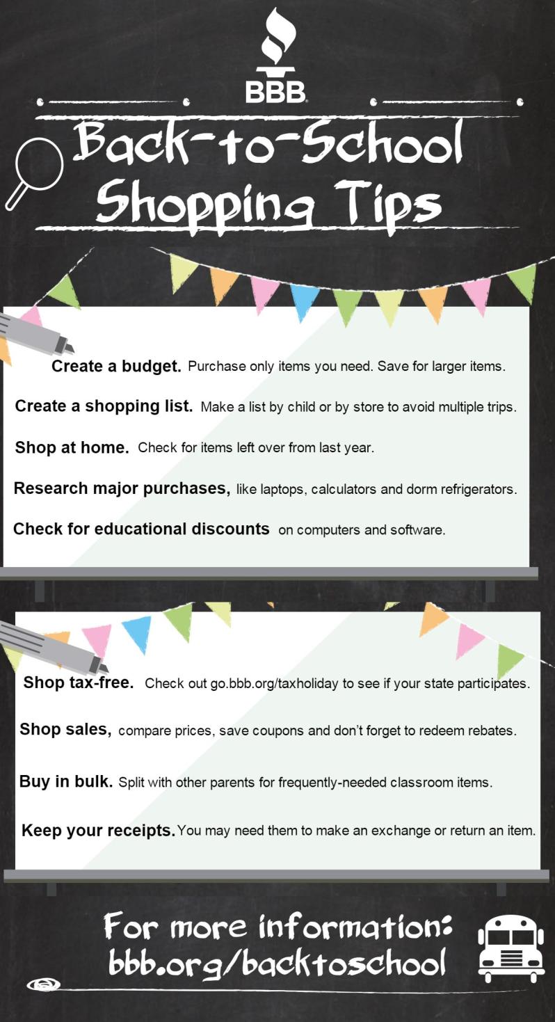 Back To School Shopping Tips