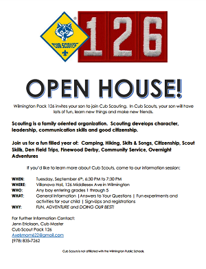 Cub Scouts Pack 126 Open House