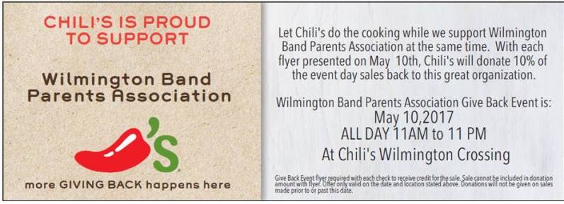 Wilmington Band Parents Association Chili Fundraiser