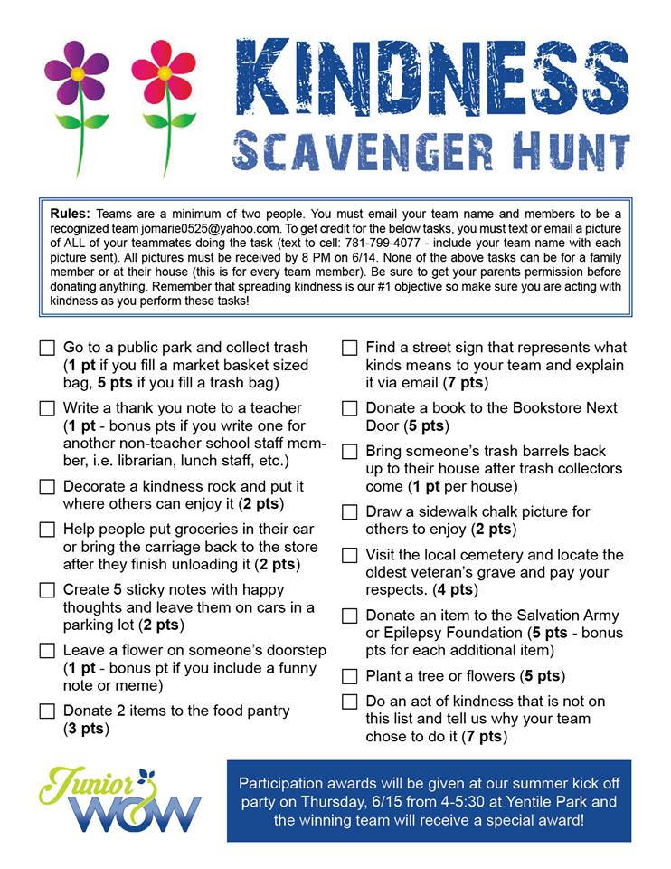 Kindness Scavenger Hunt