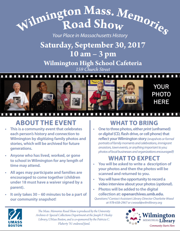 Wilmington Mass. Memories Road Show