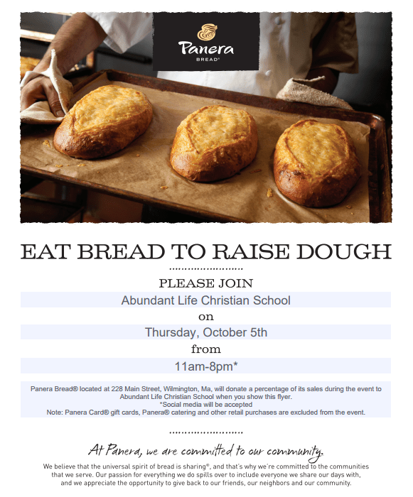 Panera Bread Fundraiser