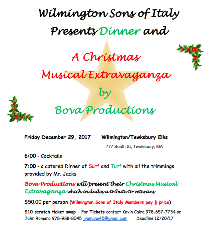 Wilmington Sons of Italy Christmas Extravaganza