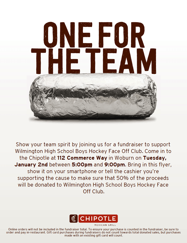 WHS Boys Hockey Chipotle