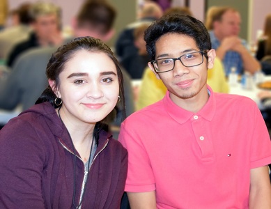 Awardees Ella Young, Billerica, DVC 2019 and Mikey Seuy, Billerica, Culinary Arts 2019