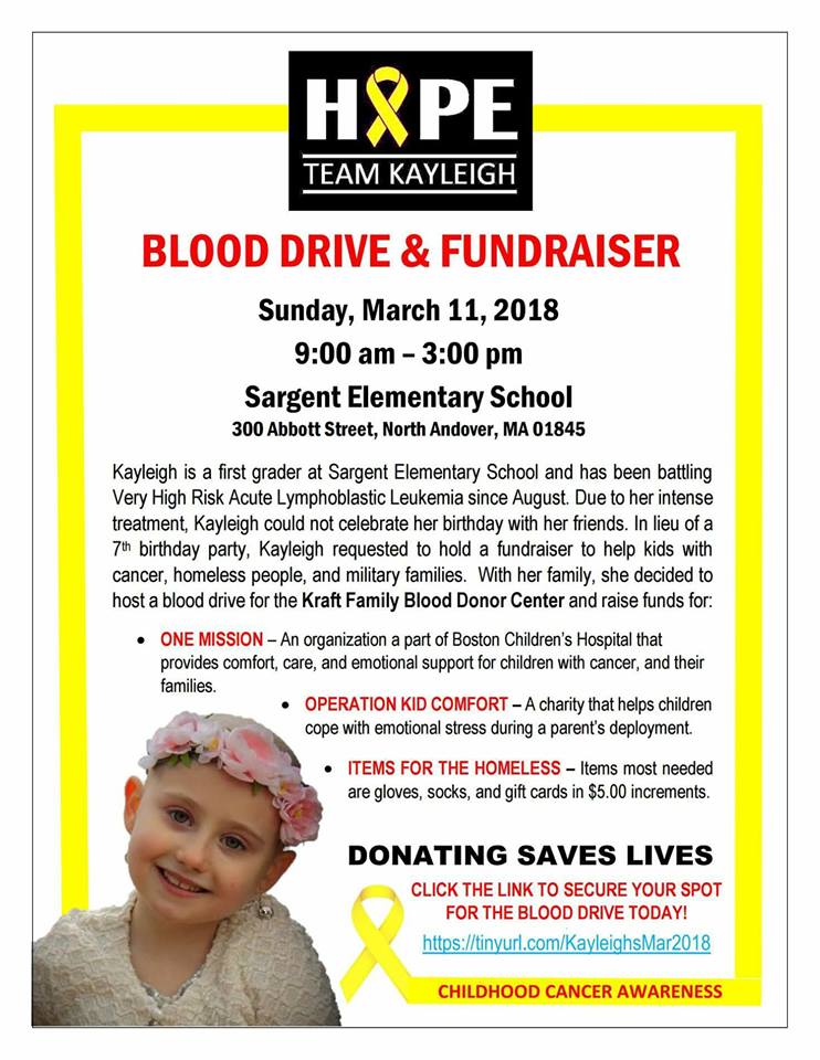 Hope Team Kayleigh Blood Drive