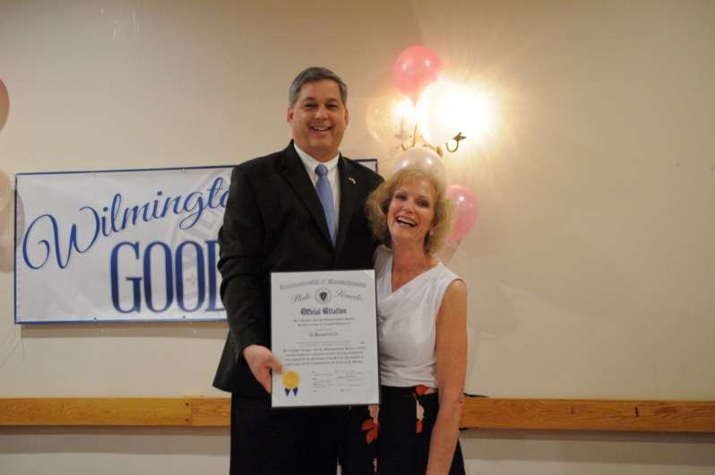 02 Senator Bruce Tarr Gives Award to Dianna