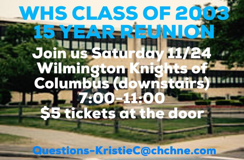 WHS 15 Year Reunion