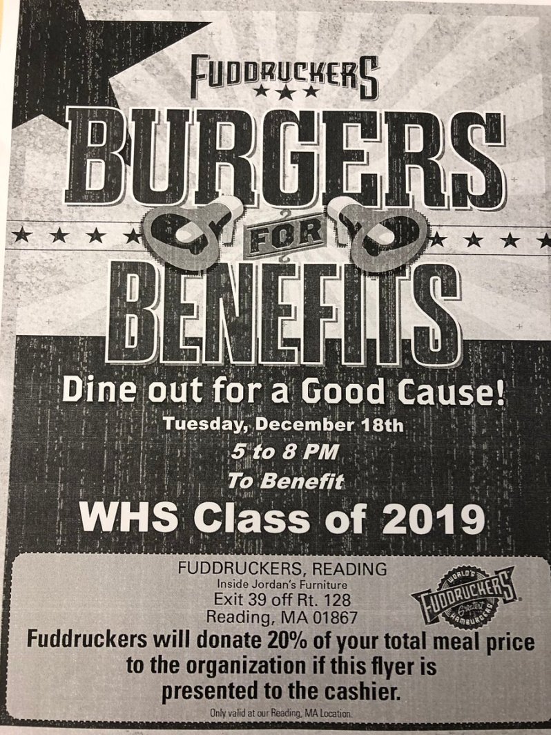 WHS Class of 2019 Fuddruckers