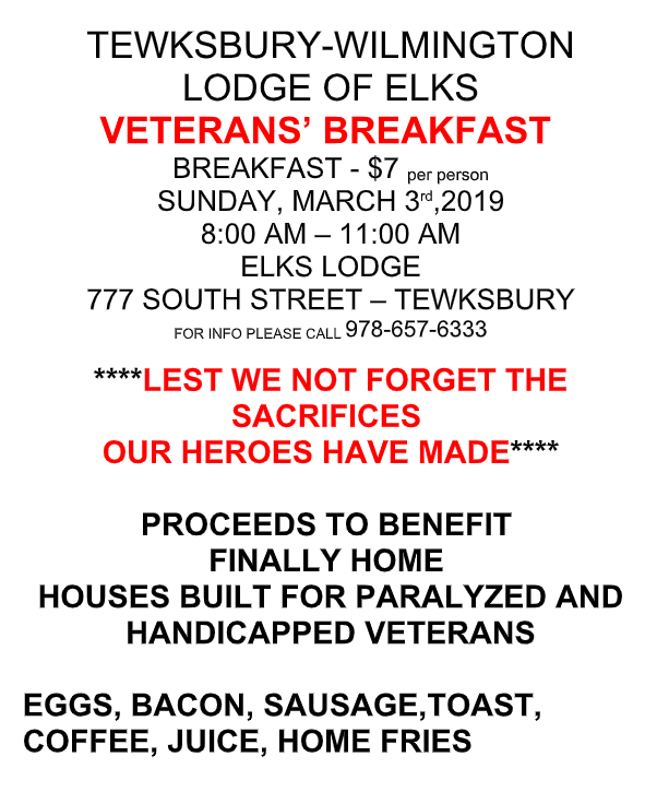 Veterans Breakfast Flyer