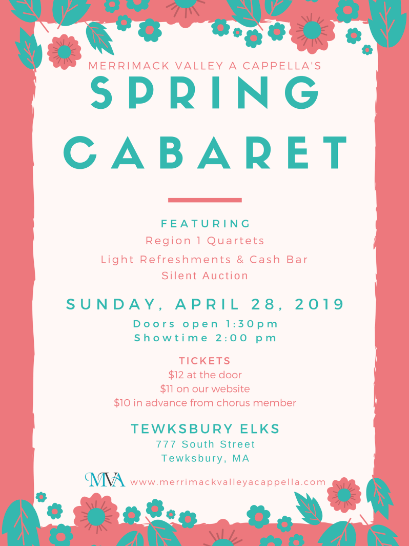 MVA Spring Cabaret 2019 poster - final
