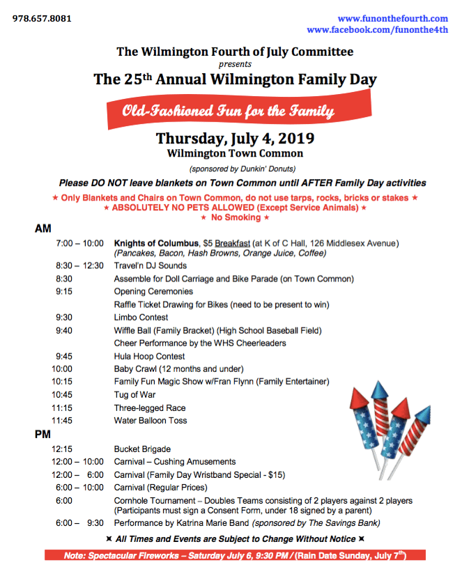 Family Fun Day Schedule