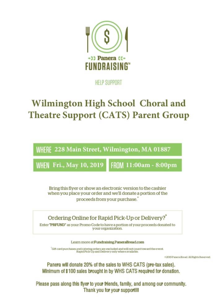 WHS CATS Panera Bread Fundraiser