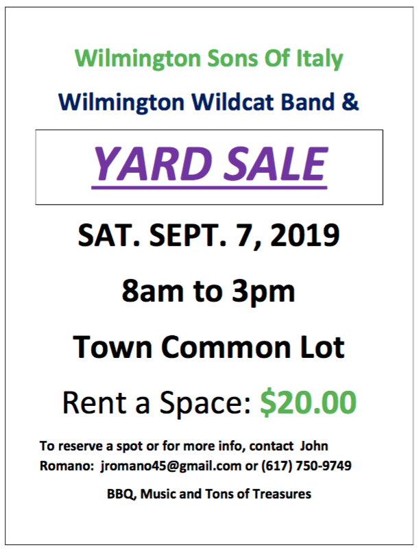 Band Parents Yard Sale