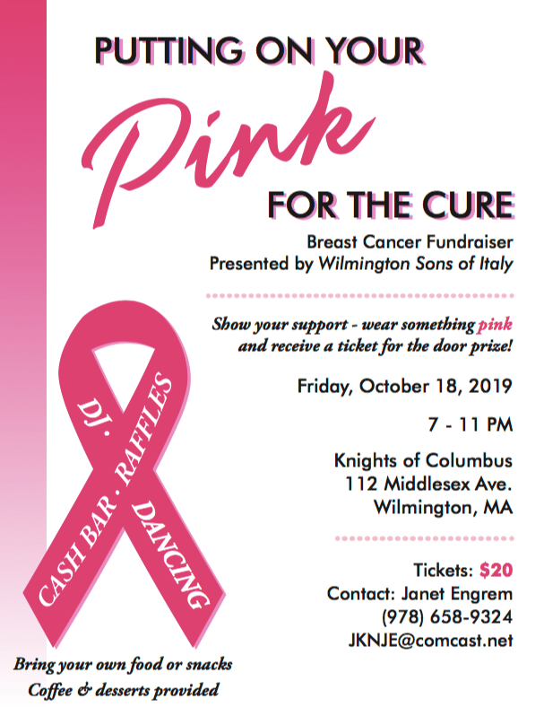 Wilmington Sons of Italy Breast Cancer Fundraiser
