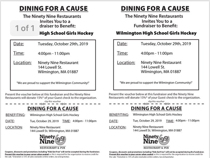 WHS Girls Hockey 99 Fundraiser