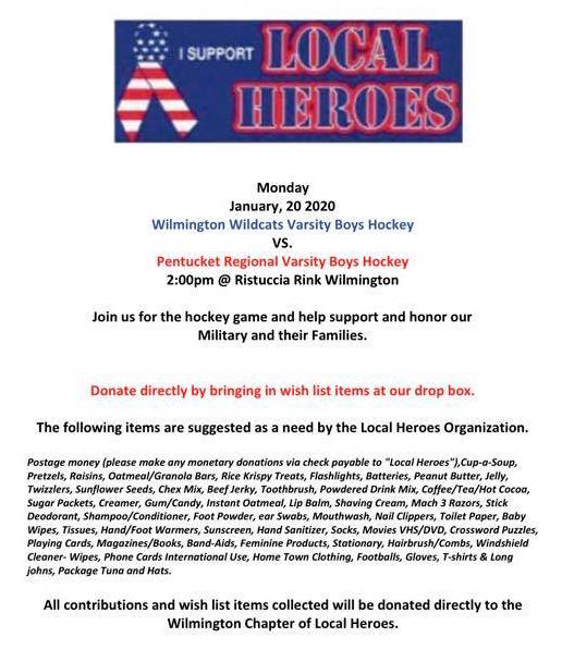 WHS Local Heroes Hockey Game