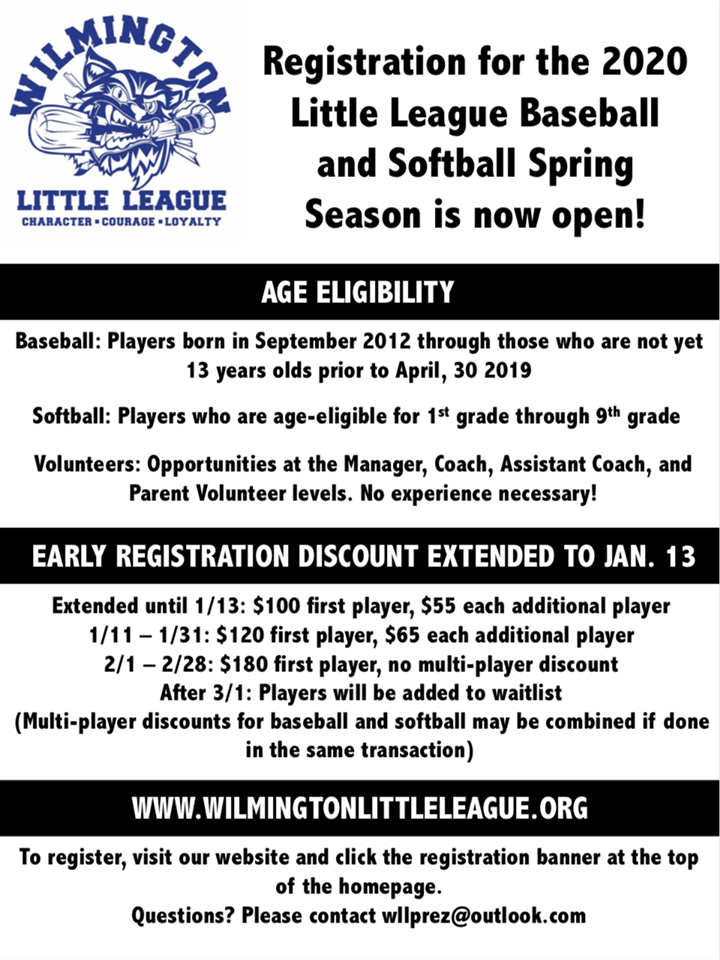 Wilmington Little League Registration