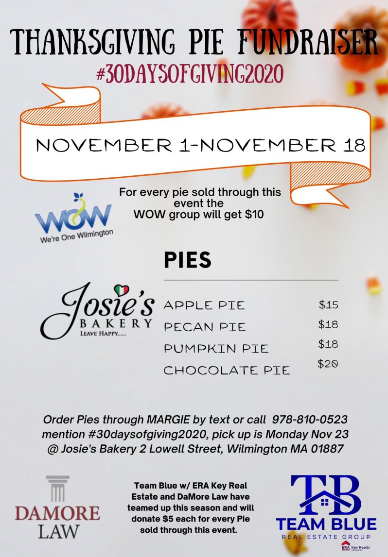 Thaksgiving Pie Fundraiser