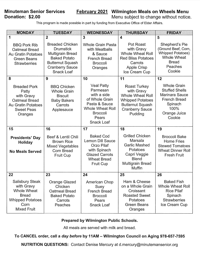 Minuteman Senior Lunch