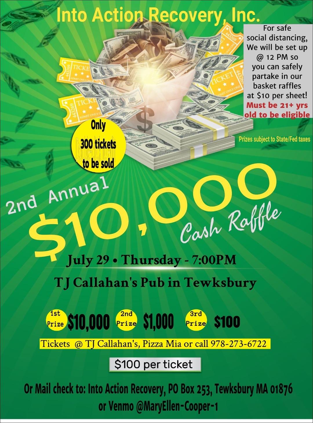 Recovery Cash Raffle Into Action Recovery To Hold 2nd Annual $10K Cash Raffle On July 29 ...
