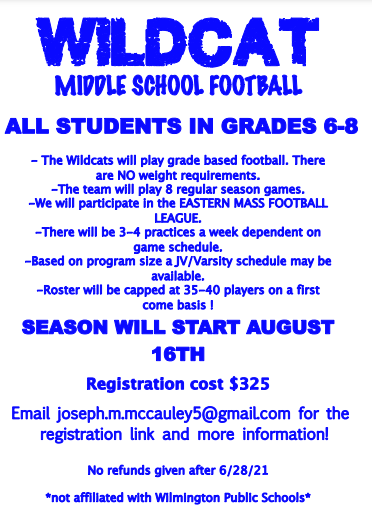Wildcat Middle School Football
