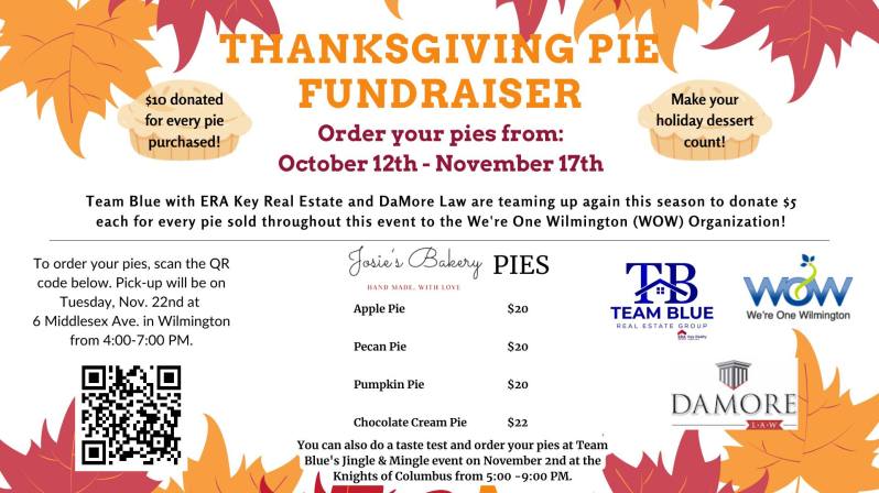 Thanksgiving Pie Fundraiser