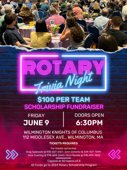 2023 Wilmington Rotary Trivia Night Tickets Available