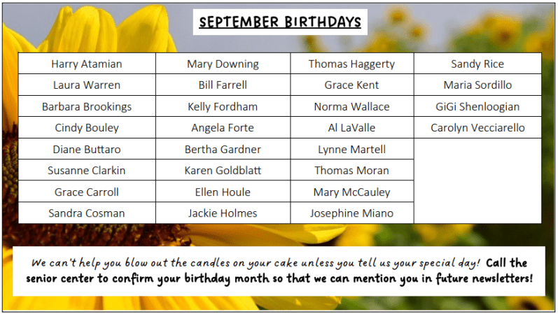 September Birthdays