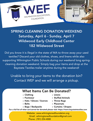 Spring Clean Donations THIS WEEKEND: Wilmington Education Foundation To Hold Spring Cleaning ...