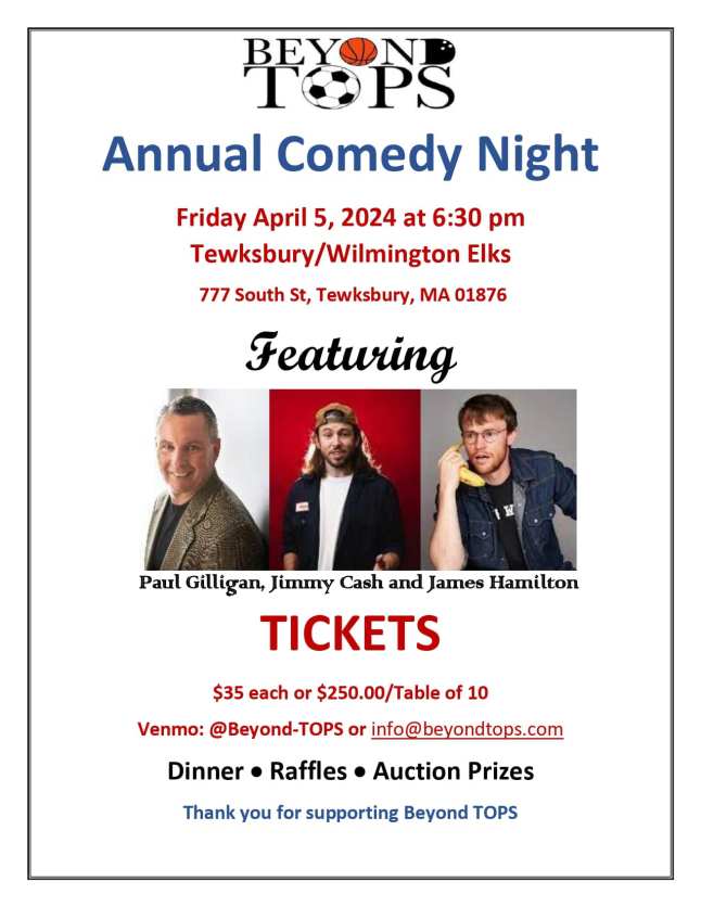 Beyond TOPS Comedy Night