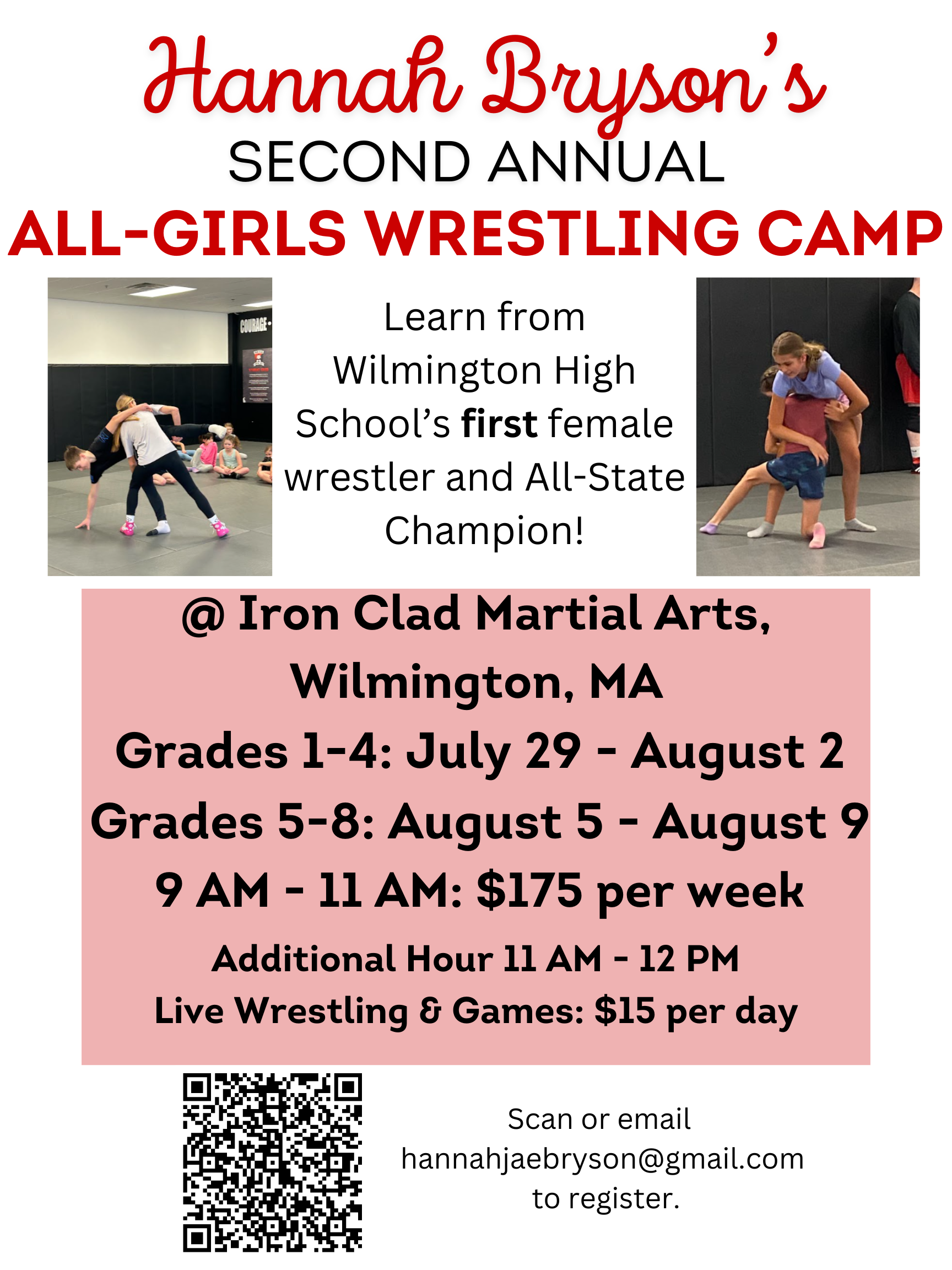 Second Girls Wrestling Camp