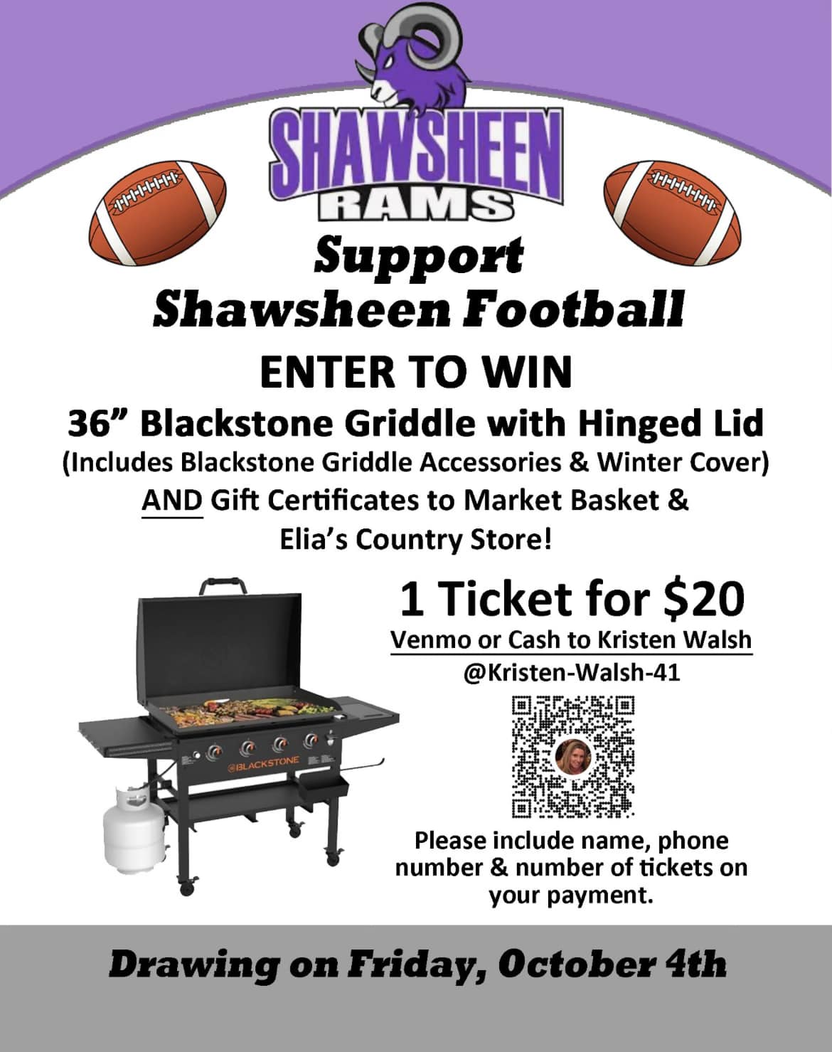 Shawsheen Tech Football Grill Raffle