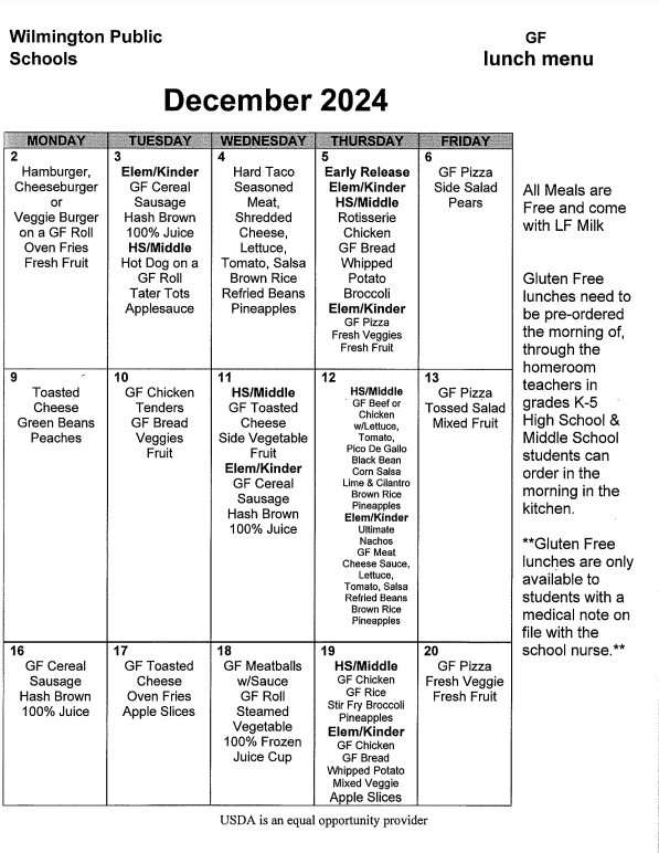 December GF Lunch #1